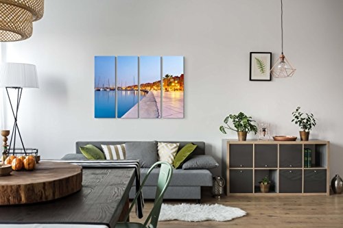 4 teiliges Canvas Bild 4x30x90cm Fotografie - Hurghada Hafen