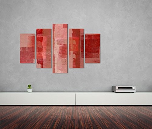 Modernes Bild 150x100cm Künstlerische Fotografie - Abstrakte rote Strukturen