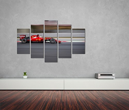 Modernes Bild 150x100cm Künstlerische Fotografie - Seastian Vettel im Scuderia Ferrari F1 Team