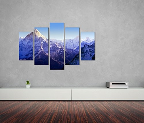 Modernes Bild 150x100cm Landschaftsfotografie - Beeindruckender Mount Everest