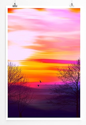 Best for home Artprints - Bild - Farbenfroher Sonnenaufgang- Fotodruck in gestochen scharfer Qualität