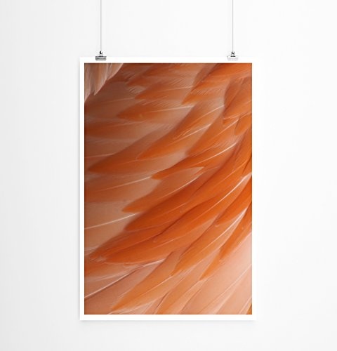 Best for home Artprints - Künstlerische Fotografie - Orange Federn im Detail- Fotodruck in gestochen scharfer Qualität