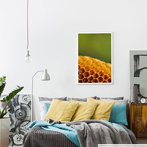 Best for home Artprints - Kunstbild - Honigwabe- Fotodruck in gestochen scharfer Qualität