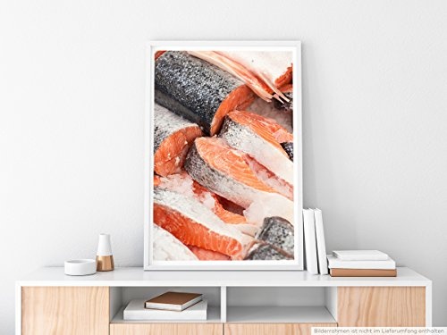 Best for home Artprints - Food-Fotografie - Roher Lachs - Fotodruck in gestochen scharfer Qualität