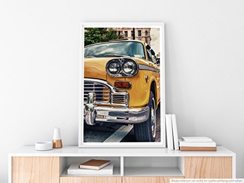 Best for home Artprints - Künstlerische Fotografie - Vintage Taxi in New York City- Fotodruck in gestochen scharfer Qualität