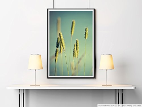 Best for home Artprints - Kunstbild - Vintage grüne Halme - Fotodruck in gestochen scharfer Qualität