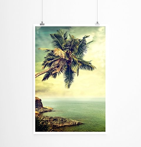 Best for home Artprints - Art - Vintage Palmen am Meer- Fotodruck in gestochen scharfer Qualität