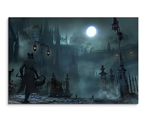 Bloodborne 2015 Game Wandbild 120x80cm XXL Bilder und Kunstdrucke auf Leinwand