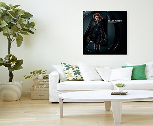 Kult Black Widow Leinwandbild in 60x60cm Made in Germany! Preiswerter fertig gerahmter Kunst-Druck zum Aufhängen - tolles und einzigartiges Motiv. Kein Poster oder Plakat!