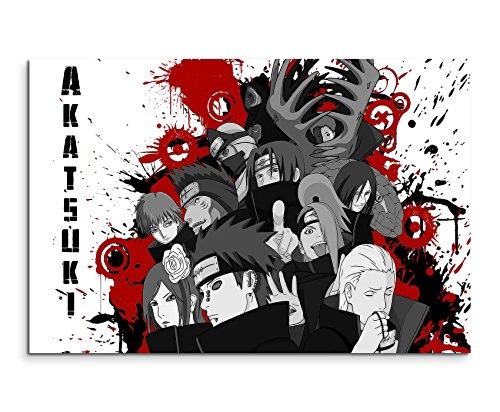 Akatsuki Naruto Wandbild 120x80cm XXL Bilder und Kunstdrucke auf Leinwand
