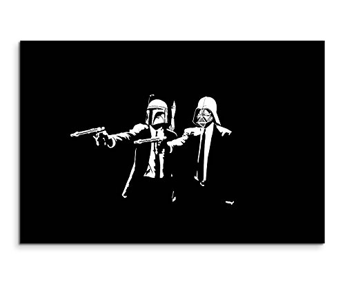 Star Wars Pulp Fiction Wandbild 120x80cm XXL Bilder und Kunstdrucke auf Leinwand