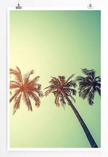 Best for home Artprints - Kunstbild - Retro Palmen- Fotodruck in gestochen scharfer Qualität