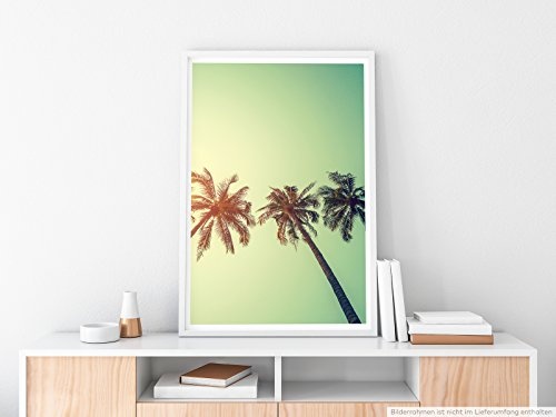 Best for home Artprints - Kunstbild - Retro Palmen- Fotodruck in gestochen scharfer Qualität