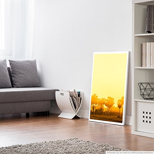 Best for home Artprints - Art - Oranger Himmel und Palmengruppe- Fotodruck in gestochen scharfer Qualität