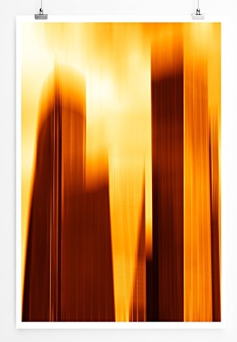 Best for home Artprints - Abstrakte Wolkenkratzer bei Sonnenaufgang- Fotodruck in gestochen scharfer Qualität
