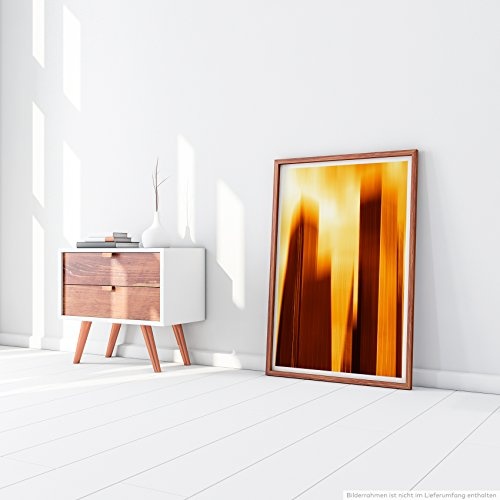 Best for home Artprints - Abstrakte Wolkenkratzer bei Sonnenaufgang- Fotodruck in gestochen scharfer Qualität