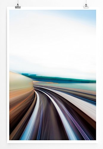 Best for home Artprints - Dynamisches Bild einer Autobahn- Fotodruck in gestochen scharfer Qualität