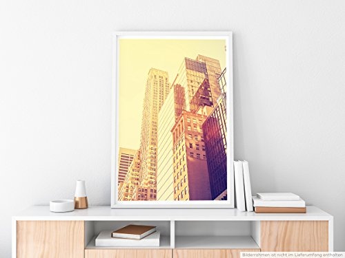 Best for home Artprints - Architekturfotografie - Wolkenkratzer in Manhattan NYC USA- Fotodruck in gestochen scharfer Qualität