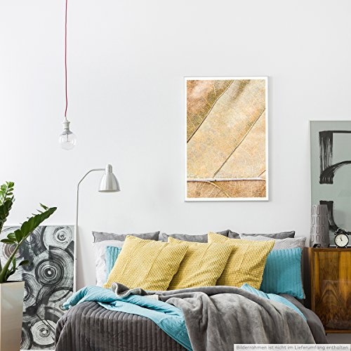 Best for home Artprints - Kunstbild - Getrocknetes Laubblatt- Fotodruck in gestochen scharfer Qualität