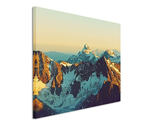 Modernes Bild 90x60cm Landschaftsfotografie - Malerische Alpenlandschaft