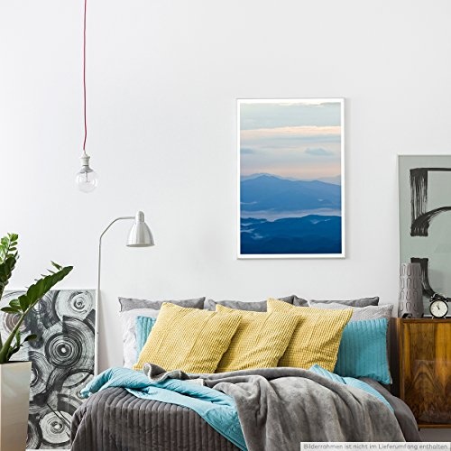 Best for home Artprints - Art - Blaue Nebellandschaft- Fotodruck in gestochen scharfer Qualität