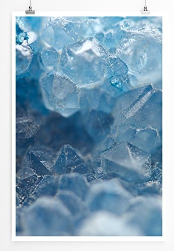 Best for home Artprints - Künstlerische Fotografie - Blaue Quartzkristalle- Fotodruck in gestochen scharfer Qualität