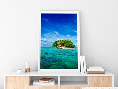 Best for home Artprints - Art - Urlaubsinsel mit Boot Thailand- Fotodruck in gestochen scharfer Qualität