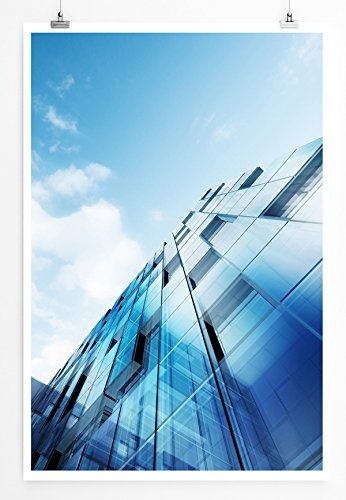 Best for home Artprints - Fotocollage - Architektur Modell eines Glasgebäudes- Fotodruck in gestochen scharfer Qualität