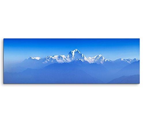 Modernes Bild 120x40cm Landschaftsfotografie - Fantastischer Sonnenaufgang über dem Himalaya