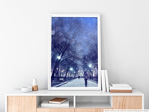 Best for home Artprints - Art - Winternacht im Park-...