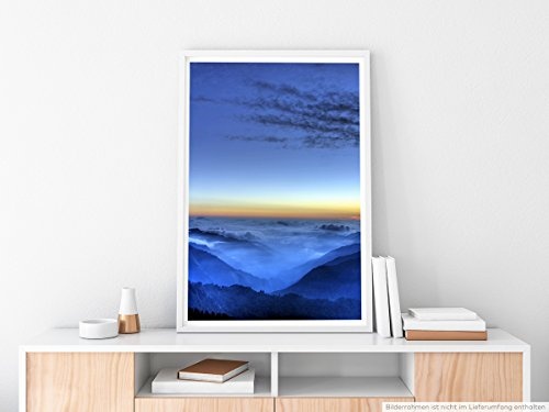 Best for home Artprints - Art - Blaue Berglandschaft- Fotodruck in gestochen scharfer Qualität