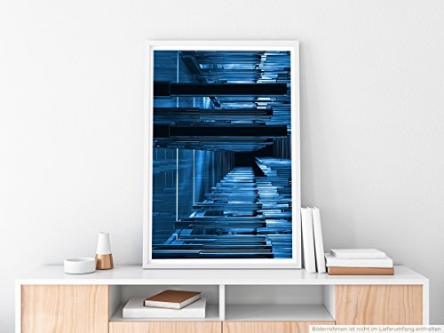 Best for home Artprints - Architekturfotografie - Blaue Streben - Fotodruck in gestochen scharfer Qualität