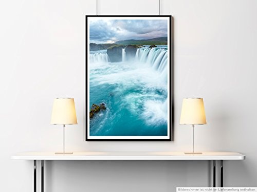 Best for home Artprints - Art - Godafoss Wasserfall Island- Fotodruck in gestochen scharfer Qualität