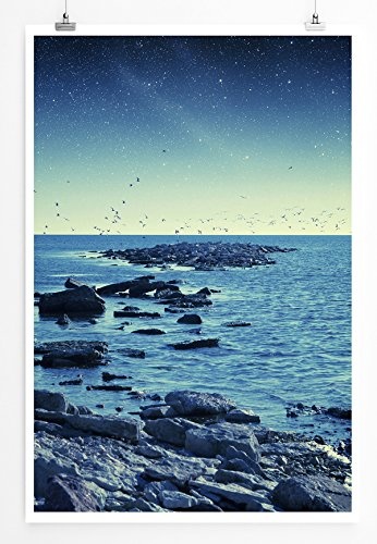 Best for home Artprints - Art - Nacht am Meer- Fotodruck in gestochen scharfer Qualität