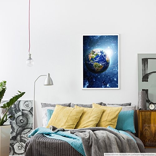 Best for home Artprints - Fotocollage - Planet Erde im All- Fotodruck in gestochen scharfer Qualität