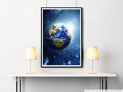 Best for home Artprints - Fotocollage - Planet Erde im All- Fotodruck in gestochen scharfer Qualität