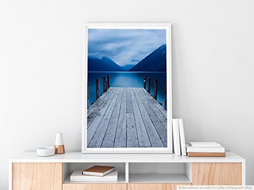 Best for home Artprints - Art - Einsamer Steg am See- Fotodruck in gestochen scharfer Qualität