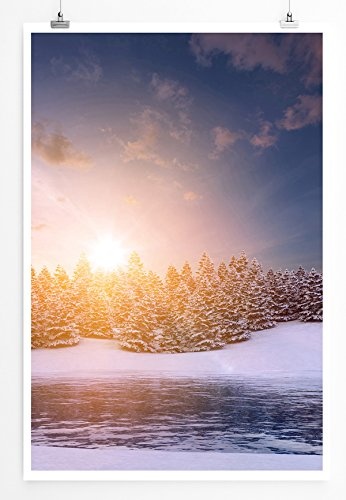 Best for home Artprints - Art - Alpine Winterlandschaft- Fotodruck in gestochen scharfer Qualität