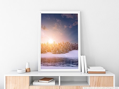Best for home Artprints - Art - Alpine Winterlandschaft- Fotodruck in gestochen scharfer Qualität
