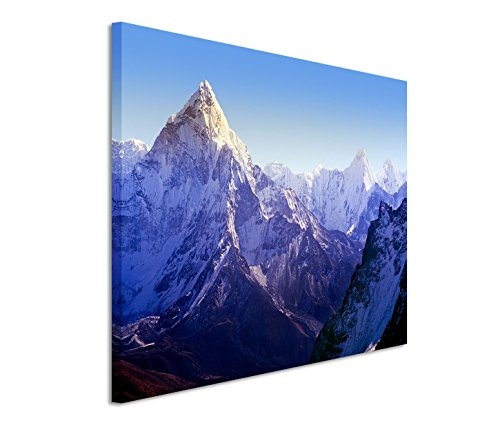 Modernes Bild 90x60cm Landschaftsfotografie - Beeindruckender Mount Everest
