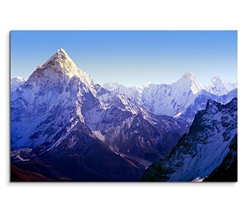 Modernes Bild 90x60cm Landschaftsfotografie - Beeindruckender Mount Everest