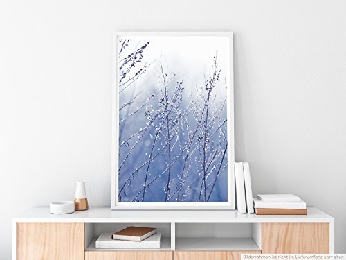 Best for home Artprints - Kunstbild - Eisbedeckte Zweige- Fotodruck in gestochen scharfer Qualität