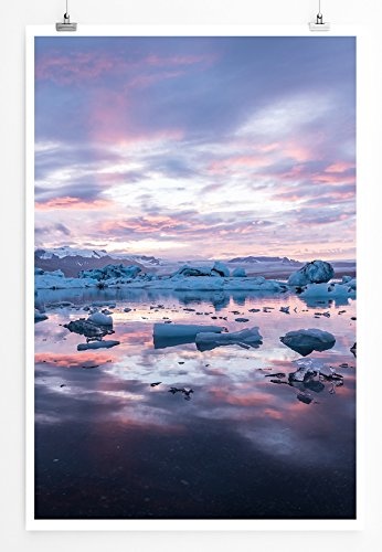 Best for home Artprints - Art - Jokulsarlon Gletscher in Island- Fotodruck in gestochen scharfer Qualität