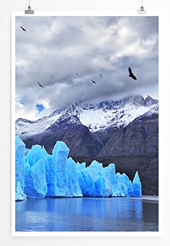 Best for home Artprints - Fotocollage - Pantagonische Gletscher Chile- Fotodruck in gestochen scharfer Qualität