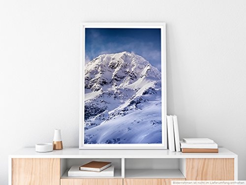 Best for home Artprints - Art - Schneebedeckte Berge Norwegen- Fotodruck in gestochen scharfer Qualität