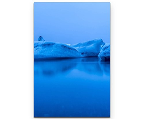 Leinwandbild 90x60cm Gletscherformation im Eismeer