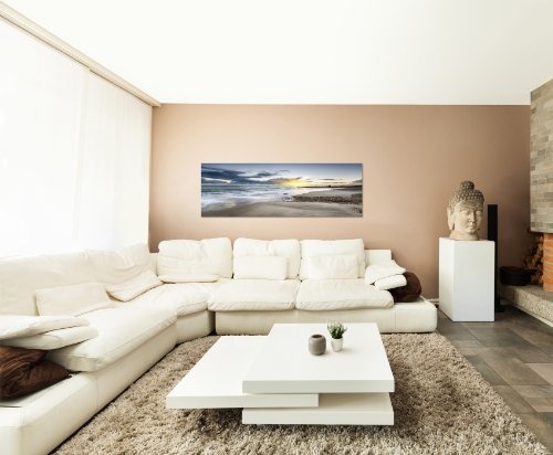 120x40cm Bild auf Leinwand und Keilrahmen fertig zum aufhängen moderne Wandbilder Bilder Bild Kunst Kunstdruck Deko für Wohnzimmer, Schlafzimmer, Büro u.v.m.