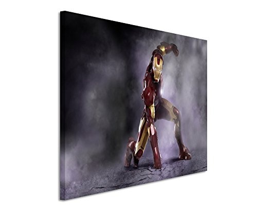 Iron Man Hit Wandbild 120x80cm XXL Bilder und Kunstdrucke auf Leinwand