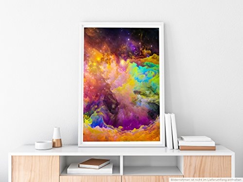Best for home Artprints - Knallige bunte Farbwolken- Fotodruck in gestochen scharfer Qualität