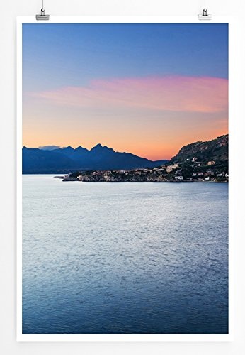 Best for home Artprints - Art - Die Farben des Sonnenuntergangs Sizilien Italien- Fotodruck in gestochen scharfer Qualität